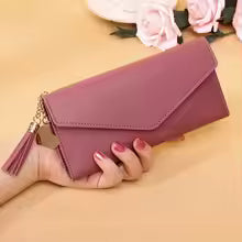 2026 Fashion Women Wallets Simple Zipper Purses Black White Gray Red Long Section Clutch Wallet  Money Bag