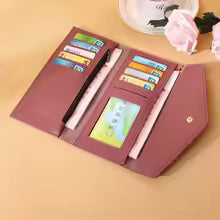 2026 Fashion Women Wallets Simple Zipper Purses Black White Gray Red Long Section Clutch Wallet  Money Bag