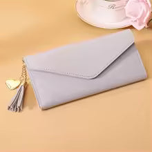 2026 Fashion Women Wallets Simple Zipper Purses Black White Gray Red Long Section Clutch Wallet  Money Bag